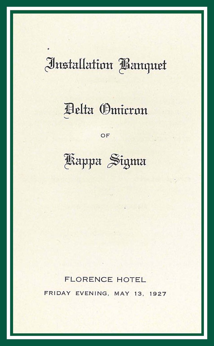 Installation Banquette Program for Kappa Sigma<br />
