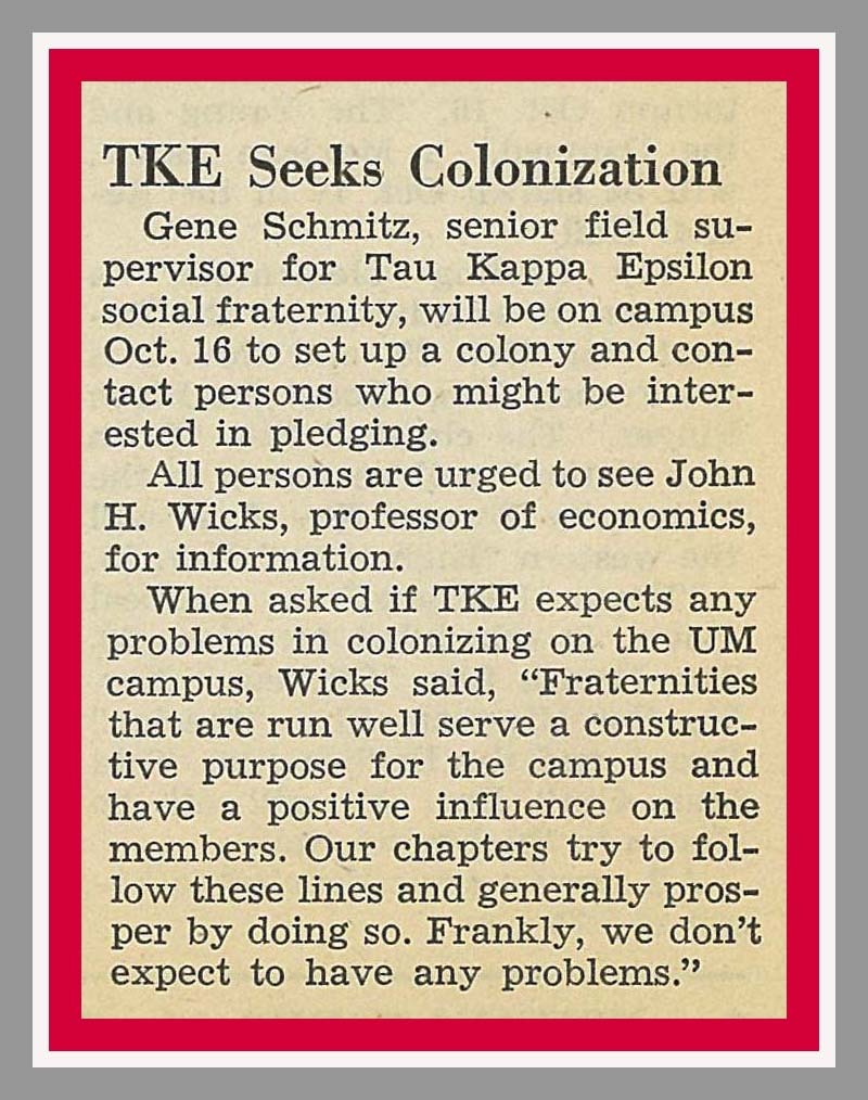 TKE Seeks Colonization, page 1<br />
