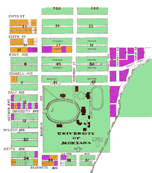 University of Montana-Missoula Campus Property Maps<br />
