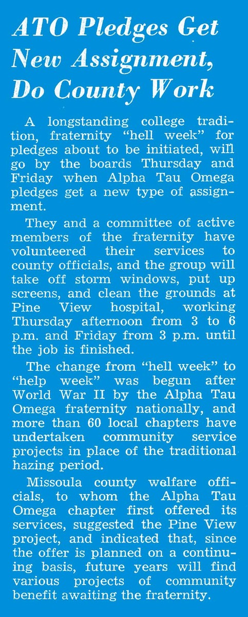 ATO Pledges Get New Assignment, Do County Work, page 1<br />
