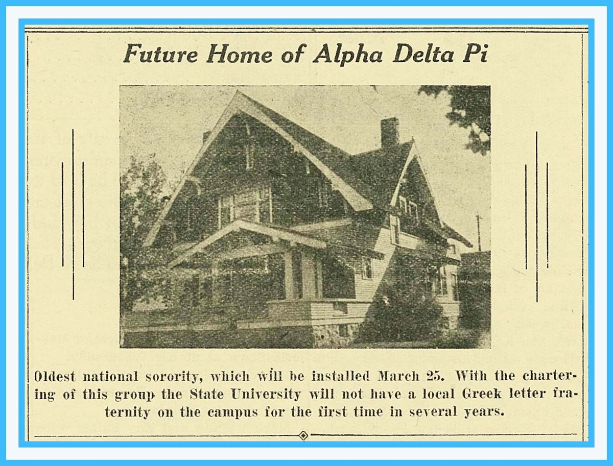 Future Home of Alpha Delta Pi, page 1<br />
