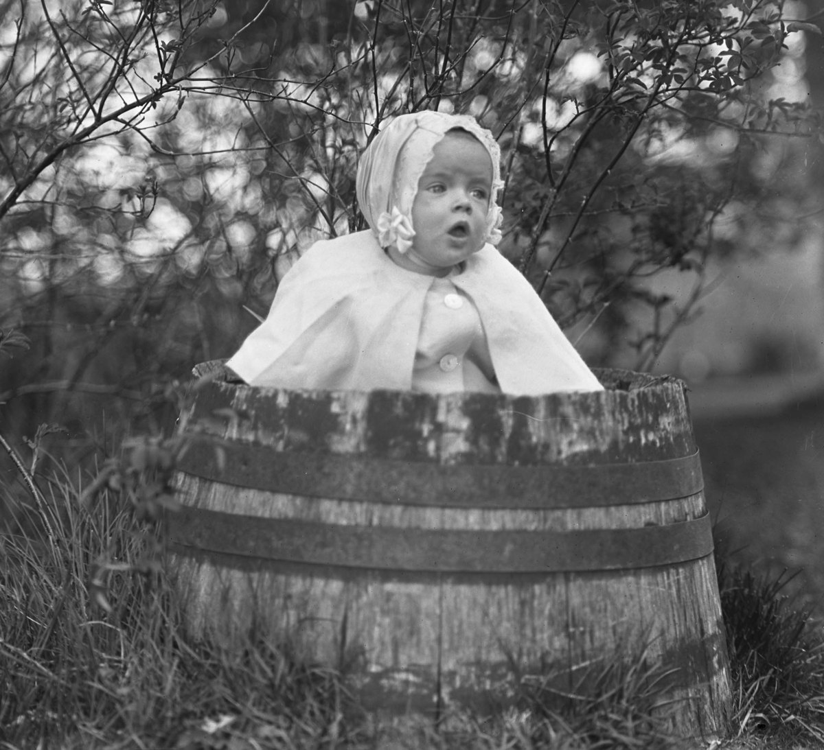 Baby in a barrel