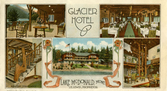 Glacier Hotel at Lake McDonald. 