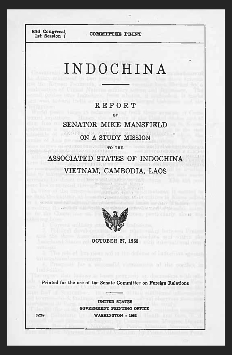 Senator Mansfield’s report on Indochina