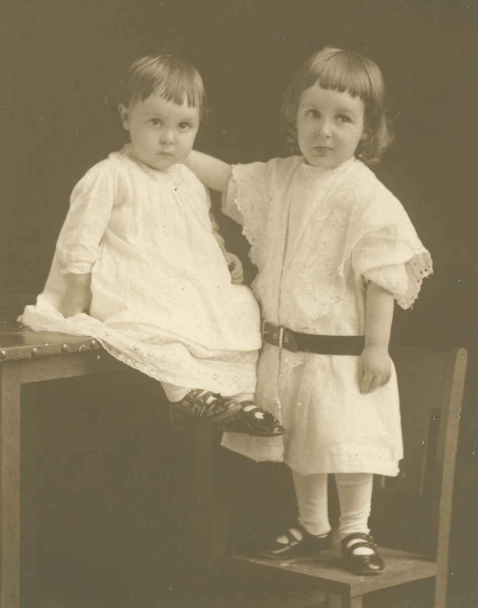 Studio photograph of two children