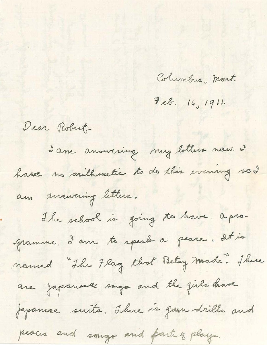 Letter from Ruth Line to Robert Line