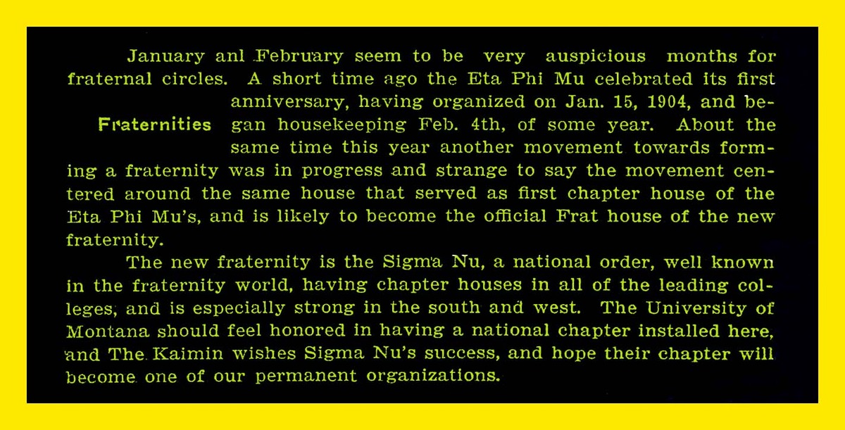 Fraternities, page 35