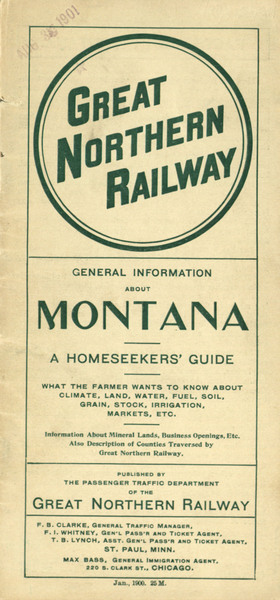 General Information About Montana: A Homeseeker's Guide, cover.