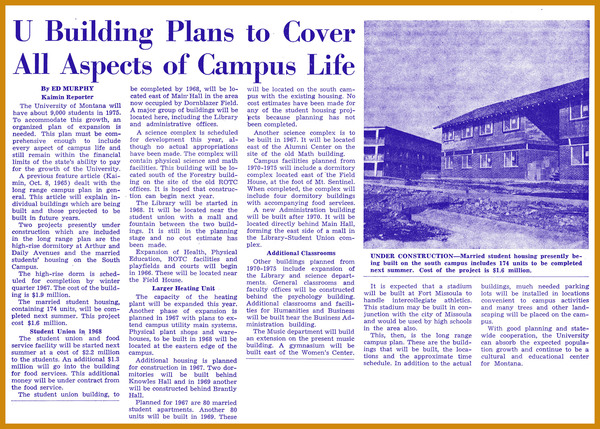 U Building Plans to Cover All Aspects of Campus Life, page 6<br />
