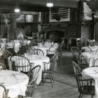 Dining room in the Glacier Park Hotel. 