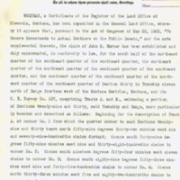 Certificate of Register, John M. Narner, page 1.