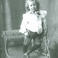 Studio photograph of child