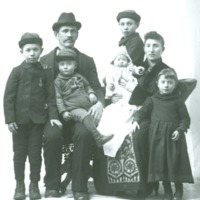 Studio photograph of family