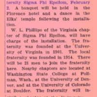 Hold Installation of Gamma Phis Saturday, page 1 and 4<br /><br />
