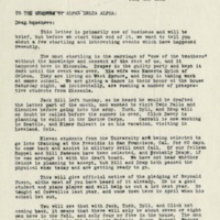 Letter to Men of Alpha Delta Alpha from Click<br /><br />
