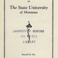 Women&#039;s Fraternities at the State University of Montana, cover and page 2, 3, 4, 5, 6 and 7<br /><br />
