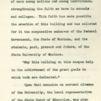 Dedication of the Student Union Building, Speech, page 5.