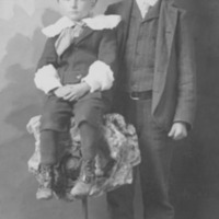 Studio photograph of two boys