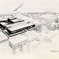 Birdseye perspective of the University Center.