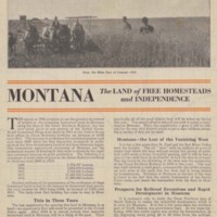Montana Free Homestead Land, verso, pages 1 and 2.