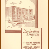 Dedication Program, Student Union Building, cover 