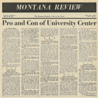 &quot;Pro and Con of University Center,&quot; page 1.