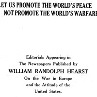 Let Us Promote the World's Peace Not Promote the World's Warfare, cover. 	