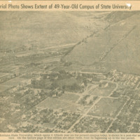 Aerial Photo Shows Extent of 49-Year-Old Campus of State University, page 1<br /><br />

