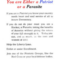 You are Either a Patriot or a Parasite