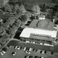Aerial view of the Lodge.