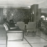 Lounge on the first floor of the lodge.