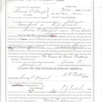 Certificate of naturalization for Harry Stanford
