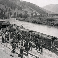 Wreckage of Northern Pacific Train No. 1. 