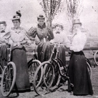 Women on bicycles, Missoula.