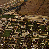Color Postcard of The University of Montana Campus from campus to Mount Sentinel<br /><br />
