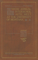 University of Montana Bulletin No. 70 Announcement of the 9th Annual Inter-Scholastic Meet, cover