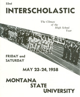 University of Montana Announcement of the 52nd Annual Inter-Scholastic Meet, cover