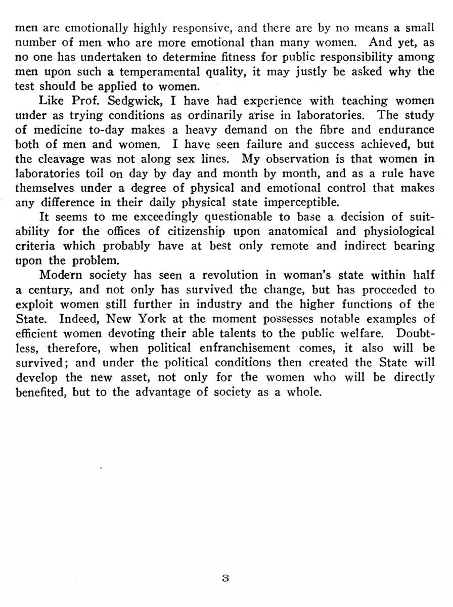 The Biological Argument Against Woman Suffrage, National Woman Suffrage Publishing Company, 1914. James Watson Gerard Papers, Mss 45 The Biological Argument Against Woman Suffrage, National Woman Suffrage Publishing Company, 1914. James Watson Gerard Papers, Mss 45