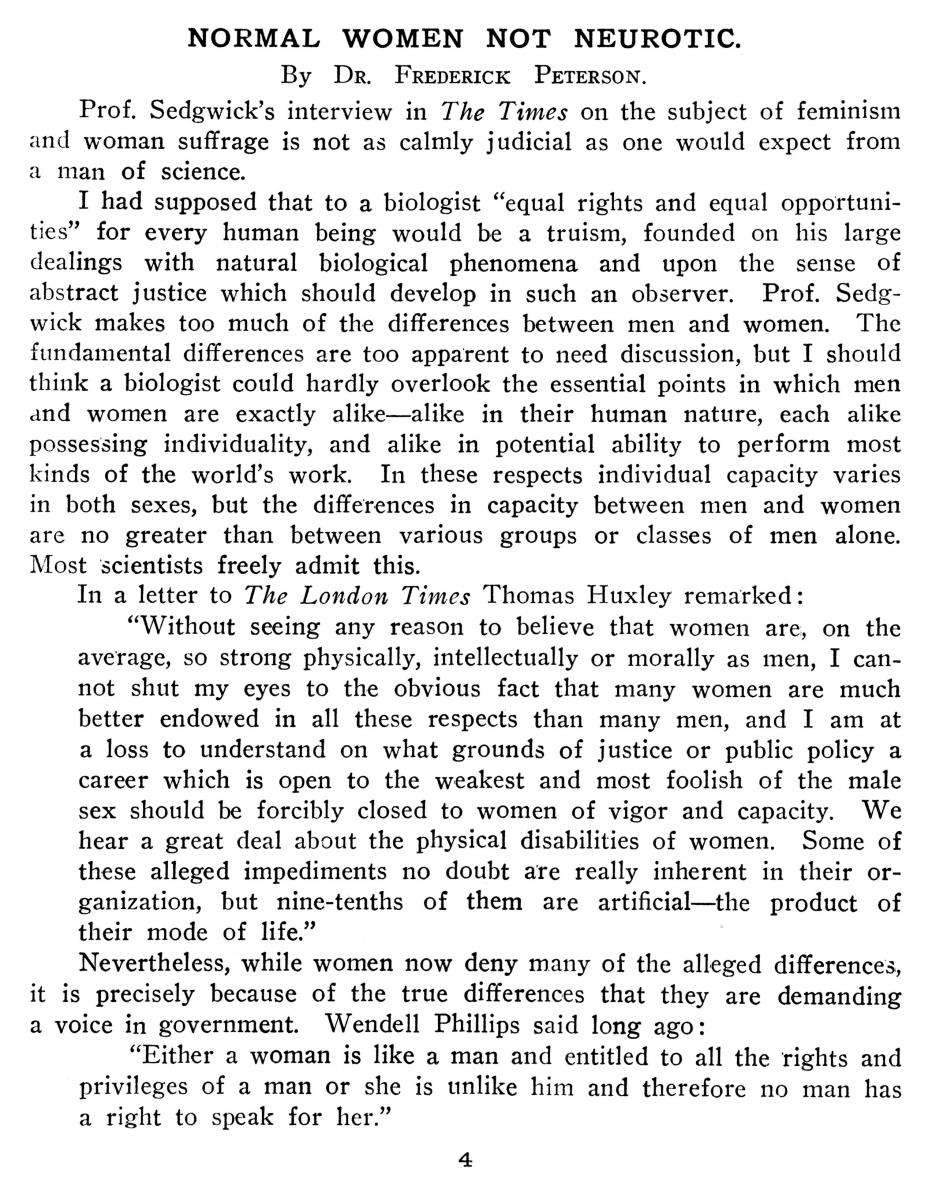 The Biological Argument Against Woman Suffrage, National Woman Suffrage Publishing Company, 1914. James Watson Gerard Papers, Mss 45 The Biological Argument Against Woman Suffrage, National Woman Suffrage Publishing Company, 1914. James Watson Gerard Papers, Mss 45