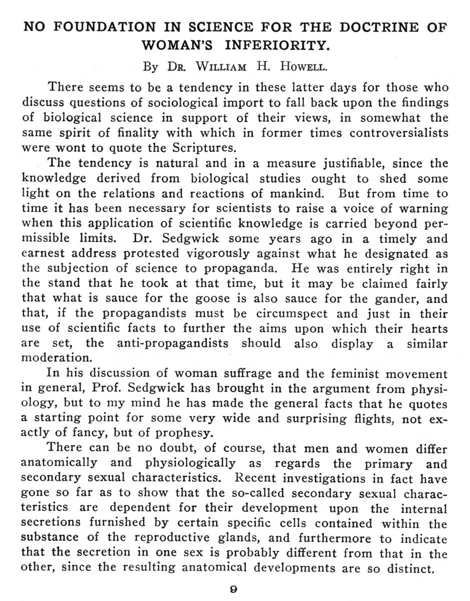 The Biological Argument Against Woman Suffrage, National Woman Suffrage Publishing Company, 1914. James Watson Gerard Papers, Mss 45 The Biological Argument Against Woman Suffrage, National Woman Suffrage Publishing Company, 1914. James Watson Gerard Papers, Mss 45