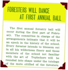 Foresters Will Dance At First Annual Ball, Kaimin November 18, 1915
