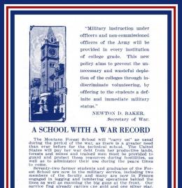 University of Montana Bulletin No. 31, School of Forestry, 1918