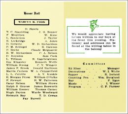 Foresters' Ball Dance Card, 1918, interior