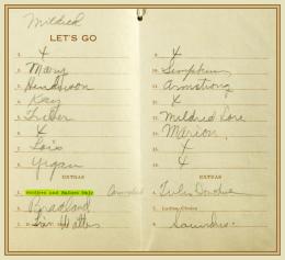 Foresters Ball Dance Card, February 14, 1919, interior