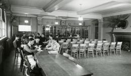 Students meeting in Forestry Club Room in Forestry Building, Mss 249, Rollin H. McKay Photographs, 94.1835