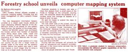 "Forestry School unveils computer mapping system," Kaimin, April 11, 1989