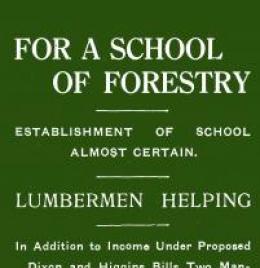 "For a School of Forestry," Kaimin, February 13, 1913
