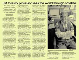 "UM Forestry professor sees the world through satellite," Kaimin, January 26, 2000