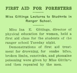 "First Aid For Foresters," Kaimin, March 15, 1918