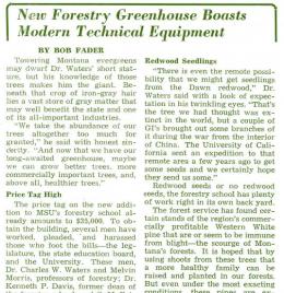 "New Forestry Grennhouse Boasts Modern Technical Equipment," Kamin, November 1, 1950